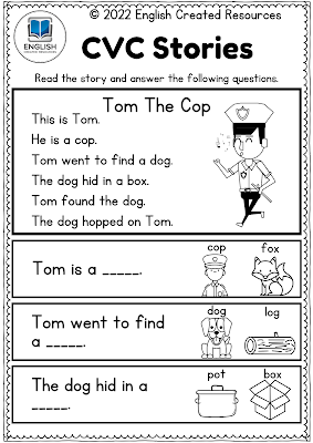 Phonics CVC Worksheets Story Sequence Mrs Vanessa Wong, 60% OFF