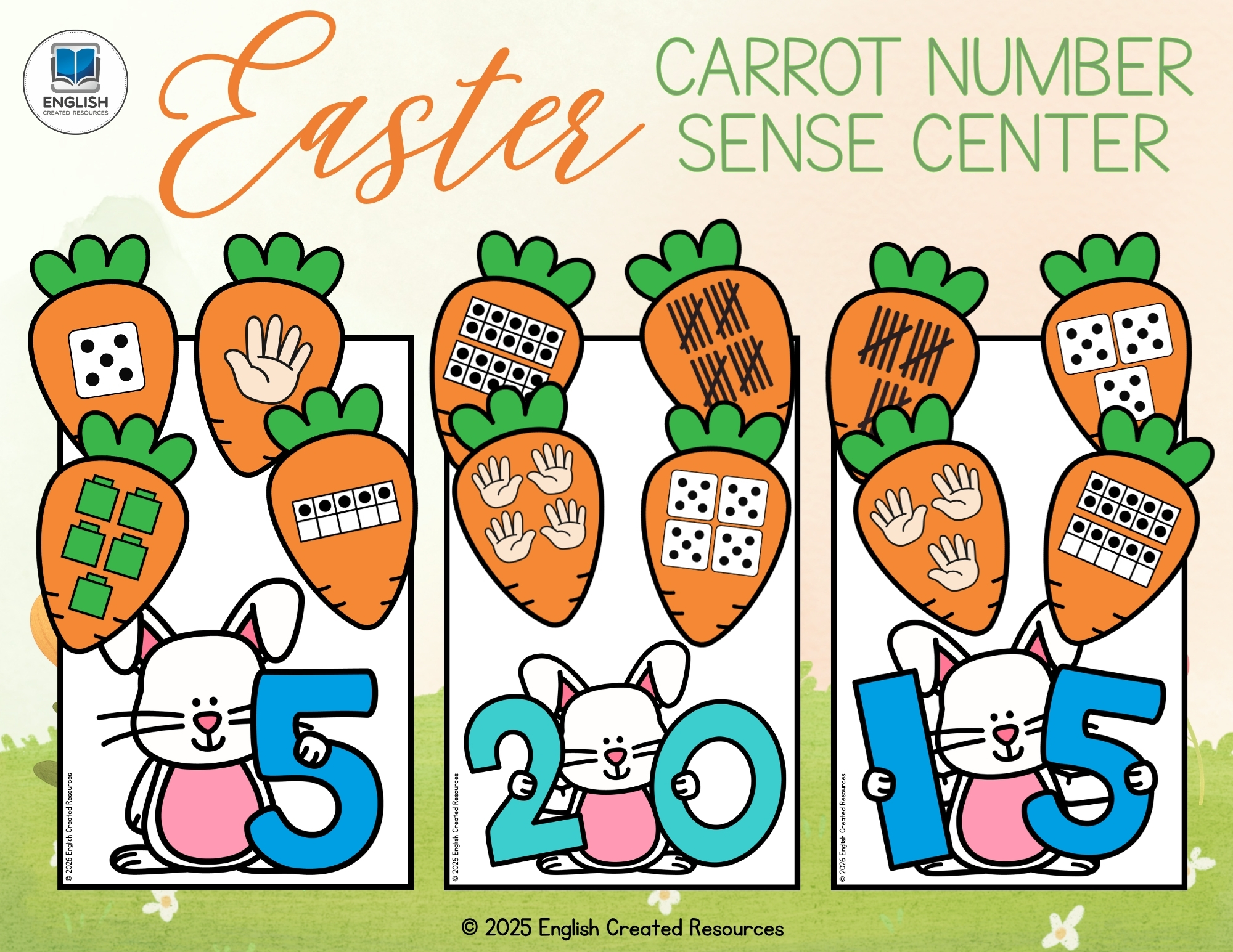 Easter Carrot Number Sense Center – English Created Resources