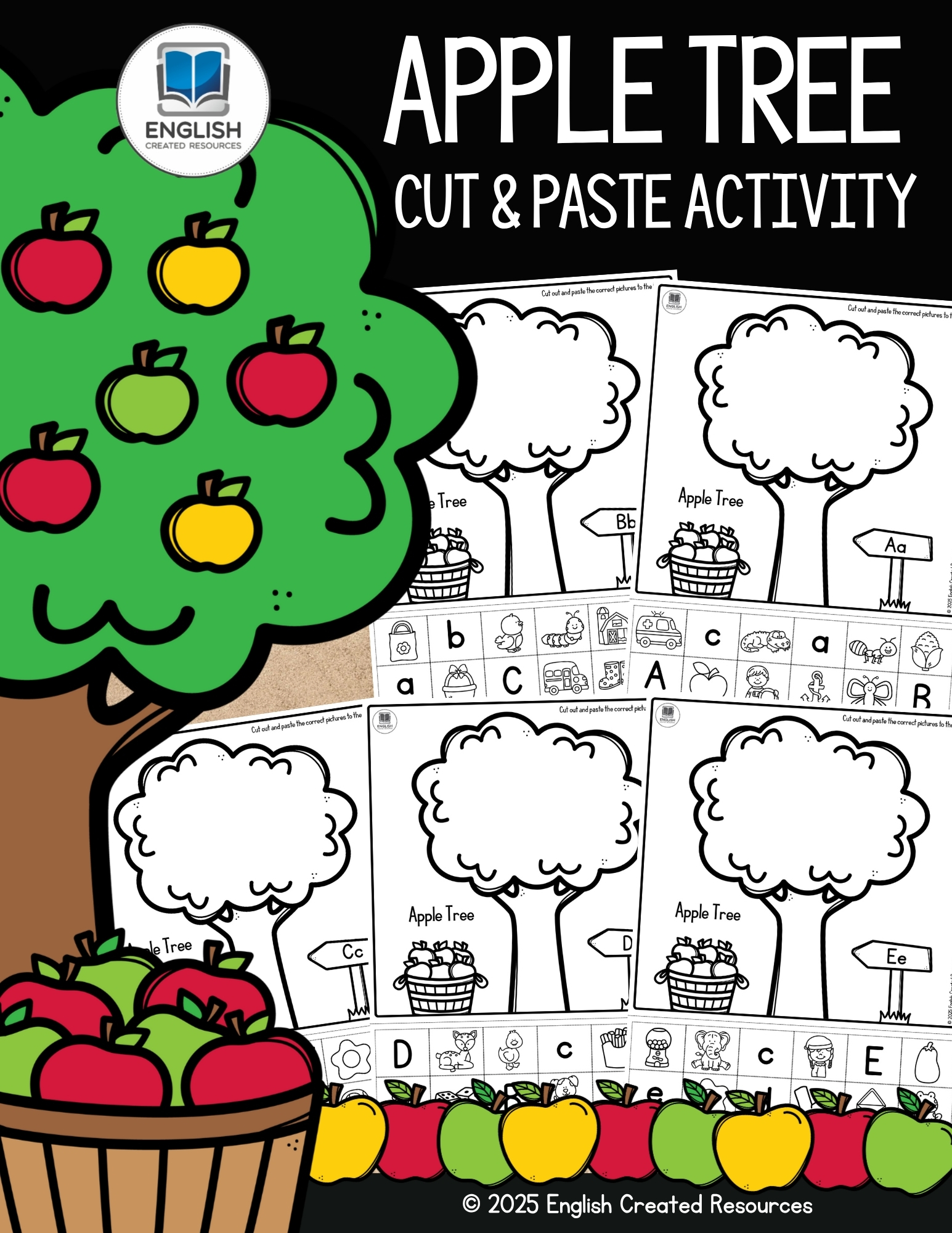 Apple Tree Cut and Paste Activity – English Created Resources