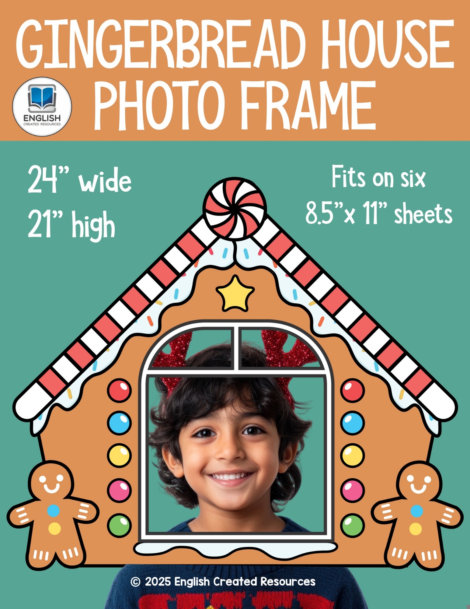Gingerbread House Photo Frame – English Created Resources