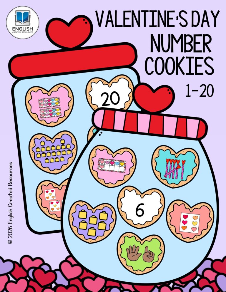 Valentine’s Day Number Cookies – English Created Resources