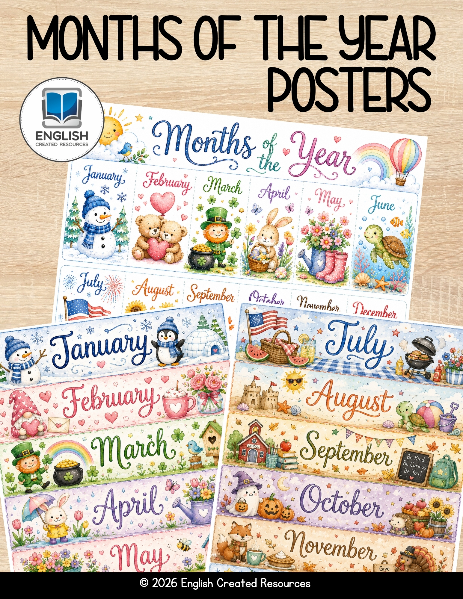 Year R Posters Months Of the Year Posters – English Created Resources