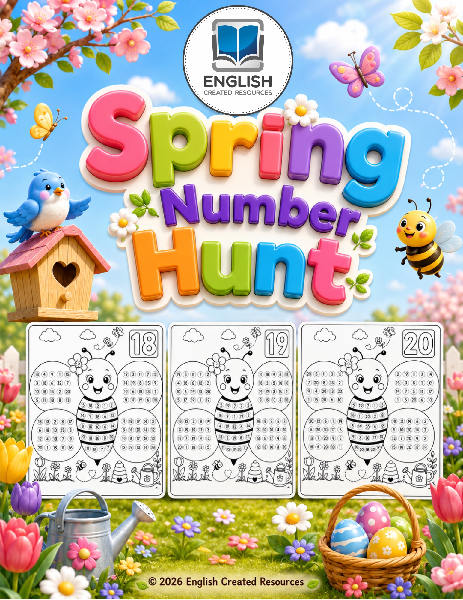 Spring Number Hunt – English Created Resources